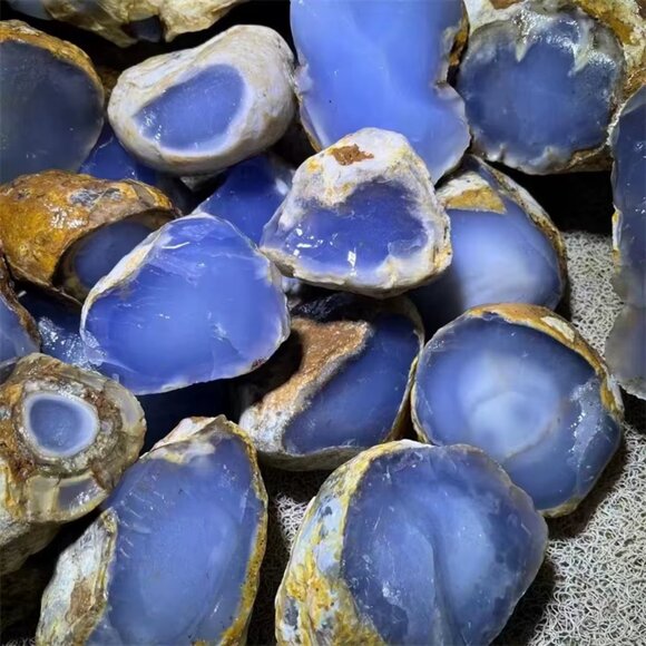 Sundance $98 NEW 1" Blue Chalcedony Sterling Silver Handmade Teardrop Earrings - Picture 9 of 10